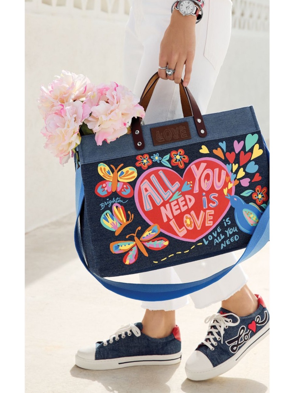 Brighton đź’— All You Need East West Denim Tote - H10088 - Picture 8 of 10